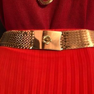 Vintage Gold Stretch Belt (Like Eartha Kitts Catwoman) OS